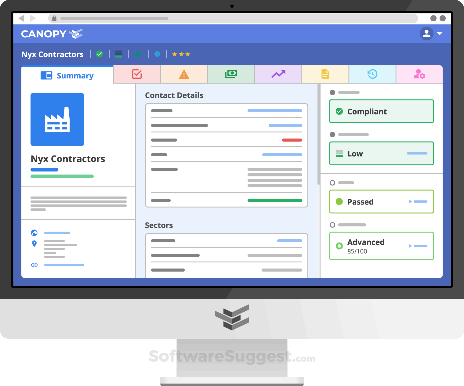 Canopy Supplier Management Screenshot1